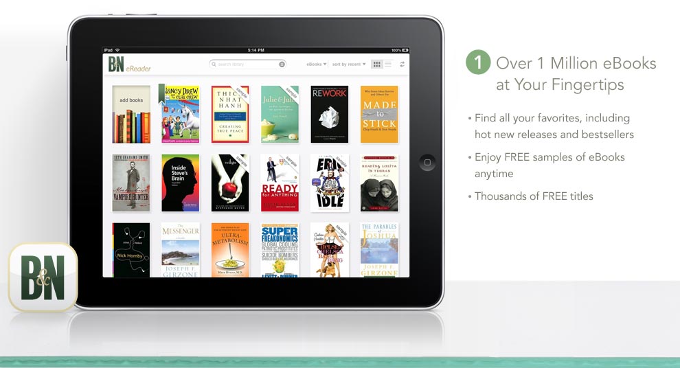 Εφαρμογές Barnes & Noble για iPad, iPhone και iPad Touch, BlackBerry, PC και Mac