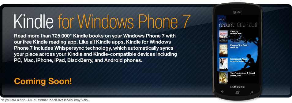 Το Amazon ετοιμάζει εφαρμογή Kindle για ebooks στα Windows Phone <span class=