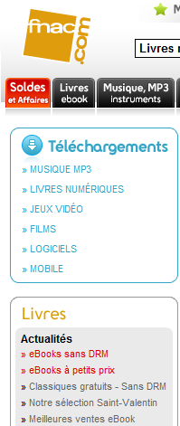 Το Fnac στη Γαλλία εγκαινιάζει κατηγορία ebooks χωρίς κλείδωμα