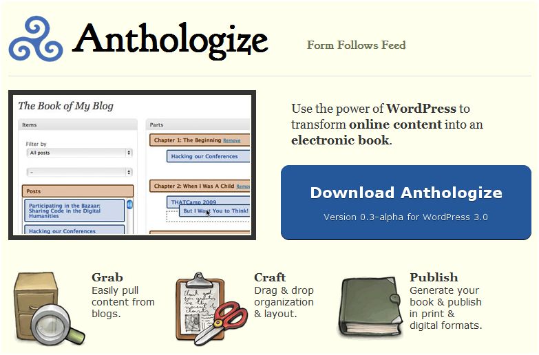 Anthologize: εκδώστε το blog σας σε e-book εύκολα και γρήγορα!