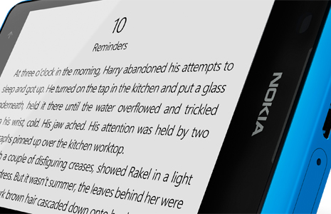 Nokia Reading, εφαρμογή από τη Nokia για την ηλεκτρονική ανάγνωση στα τηλέφωνα Lumia