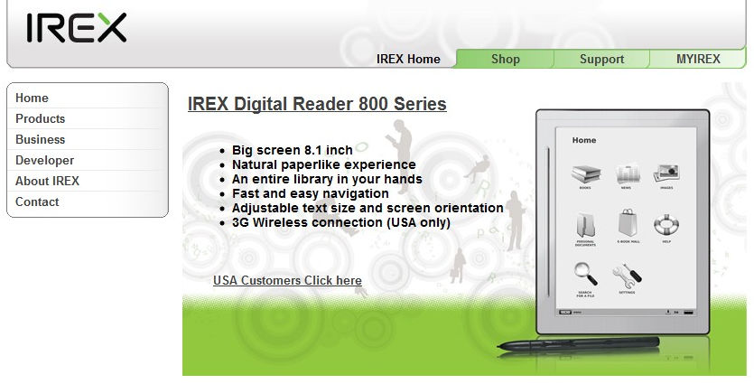 Η χρεοκοπημένη IRex ξαναδραστηριοποιείται, όχι όμως στη λιανική πώληση e-readers