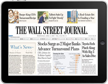 Η Wall Street Journal ξεκίνησε τη δημοσίευση λιστών με τα bestseller ebooks